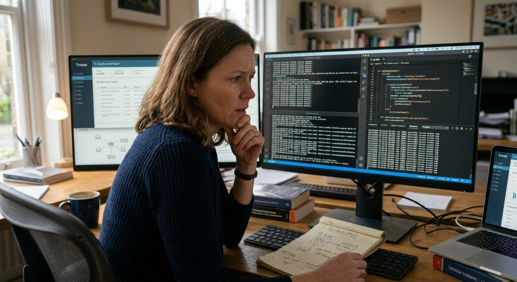 Analyste cybersécurité devant plusieurs écrans de supervision